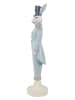 Clayre & Eef Dekofigur "Kaninchen" in Hellblau/ Weiß - (B)11 x (H)45 x (T)11 cm