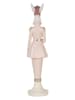 Clayre & Eef Decofiguur "Konijntje" lichtroze/wit - (B)11 x (H)44 x (D)11 cm