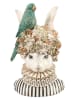 Clayre & Eef Deco-object "Bust konijntje" wit/turquoise - (B)23 x (H)35 x (D)21 cm