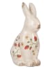 Clayre & Eef Decofiguur "Konijntje" beige/rood - (B)16 x (H)28 x (D)12 cm