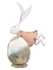 Clayre & Eef Deco-object "Konijntje" wit/lichtroze - (B)35 x (H)56 x (D)11 cm
