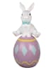 Clayre & Eef Dekoobjekt "Kaninchen" in Weiß/ Lila - (B)41 x (H)91 x (T)39 cm