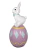 Clayre & Eef Dekoobjekt "Kaninchen" in Weiß/ Lila - (B)41 x (H)91 x (T)39 cm