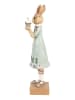 Clayre & Eef Decofiguur "Konijntje" turquoise/beige - (B)9 x (H)28 x (D)8 cm