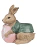 Clayre & Eef Bloempot "Konijntje" lichtbruin/Grün/lichtroze - (B)27 x (H)30 x (D)16 cm