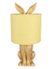 Clayre & Eef Lampa stołowa w kolorze złoto-żółtym - wys. 43 x Ø 20 cm