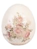 Clayre & Eef Dekoobjekt "Ei" in Creme/ Rosa - (H)16 x Ø 14 cm