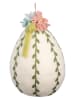 Clayre & Eef Dekoanhänger "Ei" in Creme/ Grün - (H)27 x Ø 18 cm
