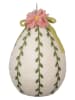 Clayre & Eef Zawieszka dekoracyjna "Egg" w kolorze kremowo-zielonym - wys. 27 x Ø 18 cm