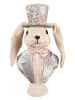 Clayre & Eef Dekoobjekt "Kaninchen" in Creme/ Silber - (B)18 x (H)38 x (T)15 cm