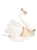 Clayre & Eef Dekoobjekt "Schwan" in Weiß/ Beige - (B)28 x (H)28 x (T)14 cm