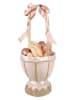 Clayre & Eef Dekoobjekt "Korb" in Rosa/ Creme - (H)47 x Ø 20 cm