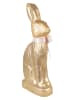 Clayre & Eef Decofiguur "Konijntje" goudkleurig - (B)22 x (H)40 x (D)8 cm