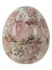 Clayre & Eef Dekoracja "Egg" w kolorze kremowo-jasnoróżowym - wys. 16 x Ø 14 cm