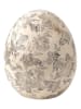 Clayre & Eef Dekofigur "Ei" in Grau - (H)16 x Ø 14 cm