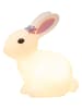 Clayre & Eef LED-Tischleuchte "Kaninchen" in Weiß - (B)21 x (H)22 x (T)13 cm