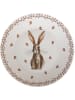 Clayre & Eef Dinerbord wit/beige - Ø 26 cm