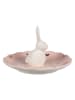 Clayre & Eef Miska w kolorze biało-jasnoróżowym do serwowania - wys. 9 x Ø 14 cm