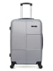 BlueStar Hardcase-trolley "Miami" zilverkleurig - (B)41 x (H)65 x (D)26 cm