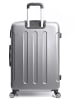 BlueStar Hardcase-Trolley "Tunis" in Silber - (B)41 x (H)65 x (T)26 cm