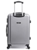 BlueStar Hardcase-trolley "Bucarest" zilverkleurig - (B)40 x (H)57 x (D)25 cm