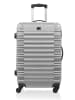 BlueStar Hardcase-Trolley "Lima" in Silber - (B)41 x (H)65 x (T)26 cm