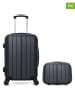 BlueStar 2tlg. Hardcase-Trolleyset "Napoli"  in Schwarz
