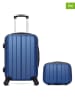 BlueStar 2-delige hardcase-trolleyset "Napoli" donkerblauw