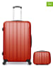 BlueStar 2tlg. Hardcase-Trolleyset "Napoli"  in Rot