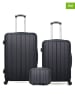 BlueStar 3tlg. Hardcase-Trolleyset "Napoli"  in Schwarz