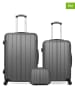 BlueStar 3tlg. Hardcase-Trolleyset "Napoli"  in Grau