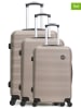 BlueStar 3-delige hardcase-trolleyset "London" goudkleurig