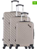 BlueStar 3tlg. Hardcase-Trolleyset "Cite" in Beige