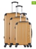 BlueStar 3tlg. Hardcase-Trolleyset "Bucarest" in Gold