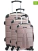 BlueStar 3tlg. Hardcase-Trolleyset "Ottawa" in Roségold