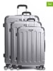 BlueStar 3tlg. Hardcase-Trolleyset "Tunis" in Silber