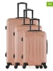 BlueStar 3tlg. Hardcase-Trolleyset "Hagen" in Rosa