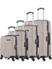 BlueStar 4-delige hardcase-trolleyset "Miami" beige