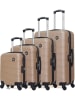 BlueStar 4tlg. Hardcase-Trolleyset "London" in Beige