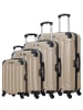 BlueStar 4tlg. Hardcase-Trolleyset "Madrid" in Beige