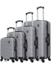 BlueStar 4-delige hardcase-trolleyset "London" grijs