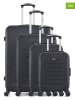 BlueStar 4tlg. Hardcase-Trolleyset "Opera-M" in Schwarz
