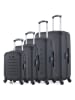 BlueStar 4-delige hardcase-trolleyset "Opera-M" zwart