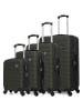 BlueStar 4tlg. Hardcase-Trolleyset "London"  in Schwarz