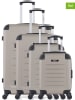 BlueStar 4-delige hardcase-trolleyset "Opera" beige