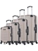 BlueStar 4-delige hardcase-trolleyset "Opera" beige