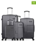 BlueStar 4tlg. Hardcase-Trolleyset "Miami" in Schwarz