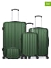 BlueStar 4tlg. Hardcase-Trolleyset "Napoli"  in Grün