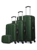 BlueStar 4tlg. Hardcase-Trolleyset "Napoli"  in Grün