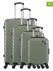 BlueStar 4-delige hardcase-trolleyset "Cite" kaki